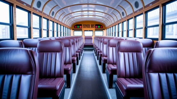 school bus rental interior sugar land