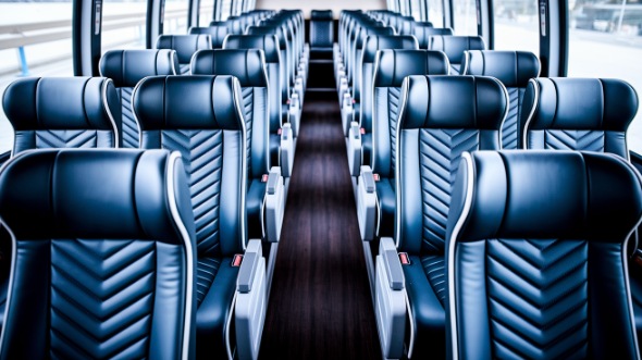 sugar land 54 passenger charter bus inside