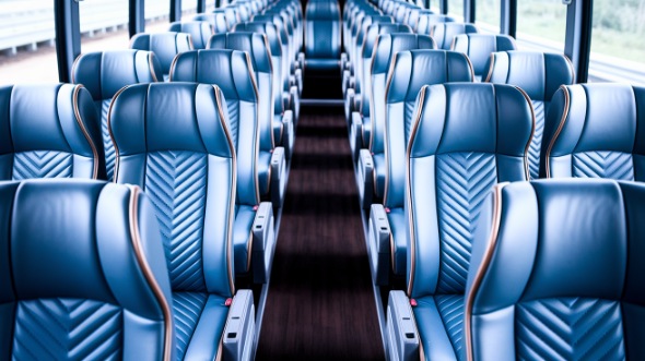 sugar land 54 passenger charter bus interior