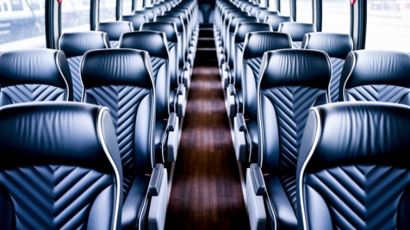 sugar land 56 passenger charter bus inside